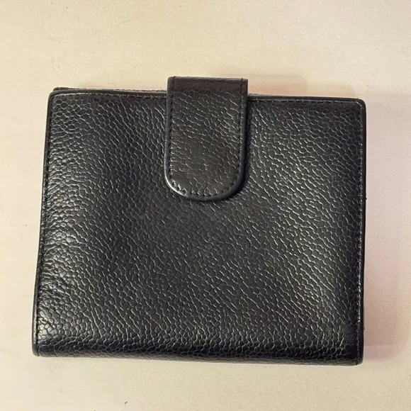 CHANEL Caviar Skin Black Leather Wallet - Picture 6 of 14